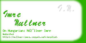 imre mullner business card